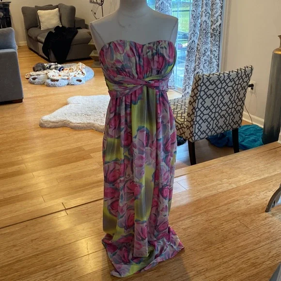 Jessica Simpson women’s size 14 beautiful strapless maxi dress - Picture 3 of 4